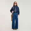 Raw straight jeans met opgestikte zakken Raw straight jeans met opgestikte zakken