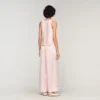 Satijnen broek met wijde pijpen Satijnen broek met wijde pijpen