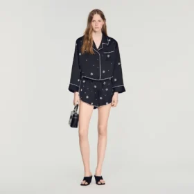 Shorts met kralen en strass