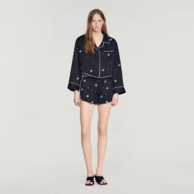 Shorts met kralen en strass