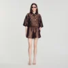 Shorts met verweerde look en strass-steentjes