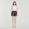 Shorts met verweerde look en strass-steentjes