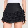 Skort met ruches en stiksels Skort met ruches en stiksels