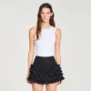 Skort met ruches en stiksels Skort met ruches en stiksels