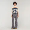 Soepelvallende broek met bloemenprint Soepelvallende broek met bloemenprint