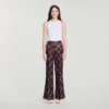 Soepelvallende broek met bloemenprint Soepelvallende broek met bloemenprint