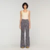 Soepelvallende broek met bloemenprint Soepelvallende broek met bloemenprint