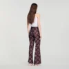 Soepelvallende broek met bloemenprint Soepelvallende broek met bloemenprint