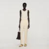Soepelvallende broek met elastische tailleband Soepelvallende broek met elastische tailleband