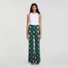 Soepelvallende broek met paisleyprint Soepelvallende broek met paisleyprint