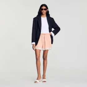 Strass-short met kant