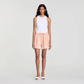 Strass-short met kant
