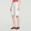 Bermudashort van gewassen jeans