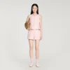 Tweedshort met ruitmotief en pailletten Tweedshort met ruitmotief en pailletten