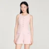 Tweedshort met ruitmotief en pailletten Tweedshort met ruitmotief en pailletten