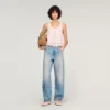 Verbleekte barrel-jeans Verbleekte barrel-jeans