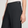 Wollen broek met wijde pijpen en gespen Wollen broek met wijde pijpen en gespen
