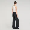 Wollen broek met wijde pijpen en gespen Wollen broek met wijde pijpen en gespen