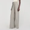 Wollen broek met wijde pijpen en ruitjespatroon Wollen broek met wijde pijpen en ruitjespatroon